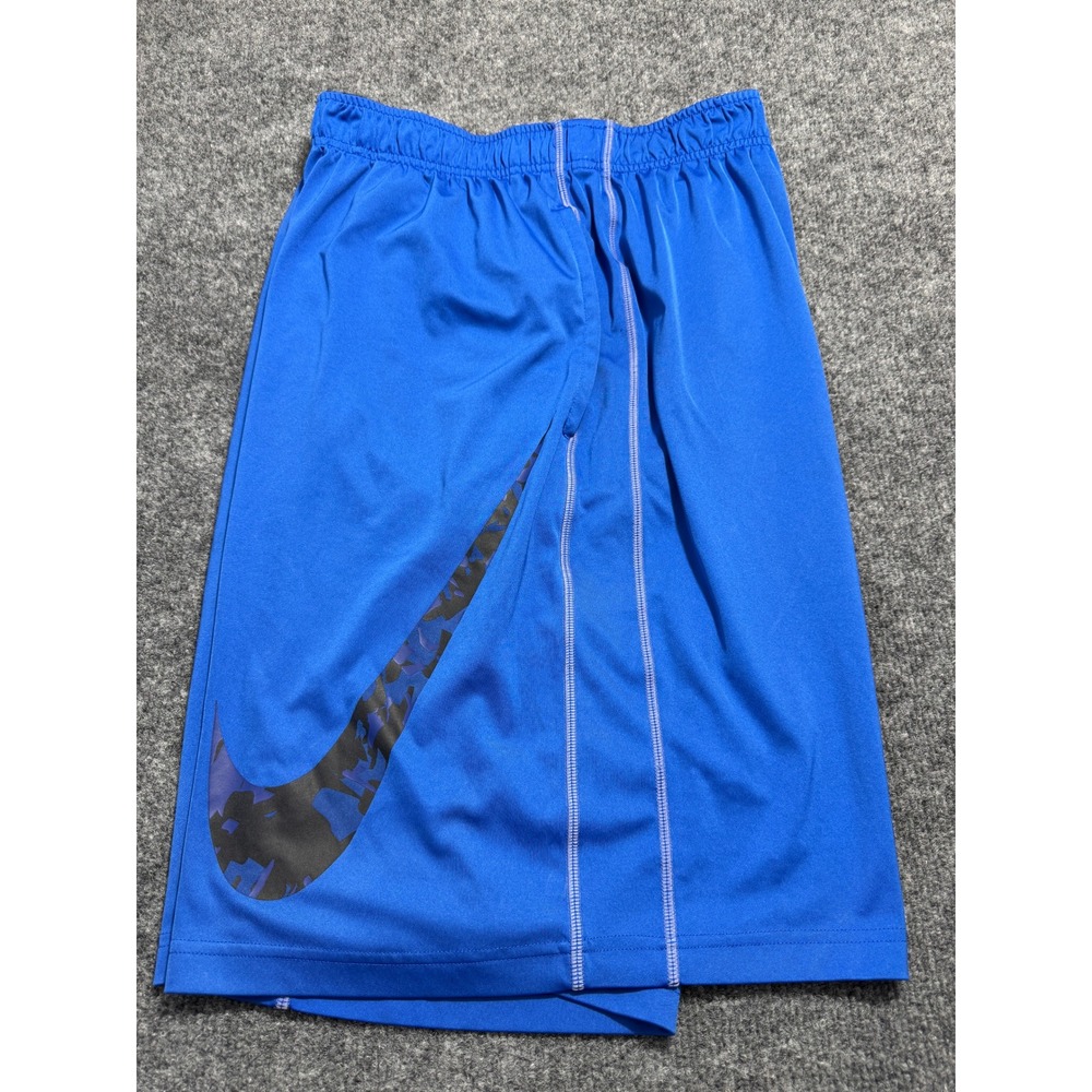 Nike Dri-FIT Basketball Shorts Blue Camo Swoosh Mens Large 687908-480